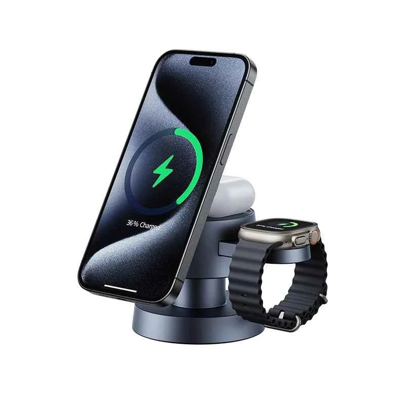 4 in 1 Wireless Charging Station With Mushroom Light