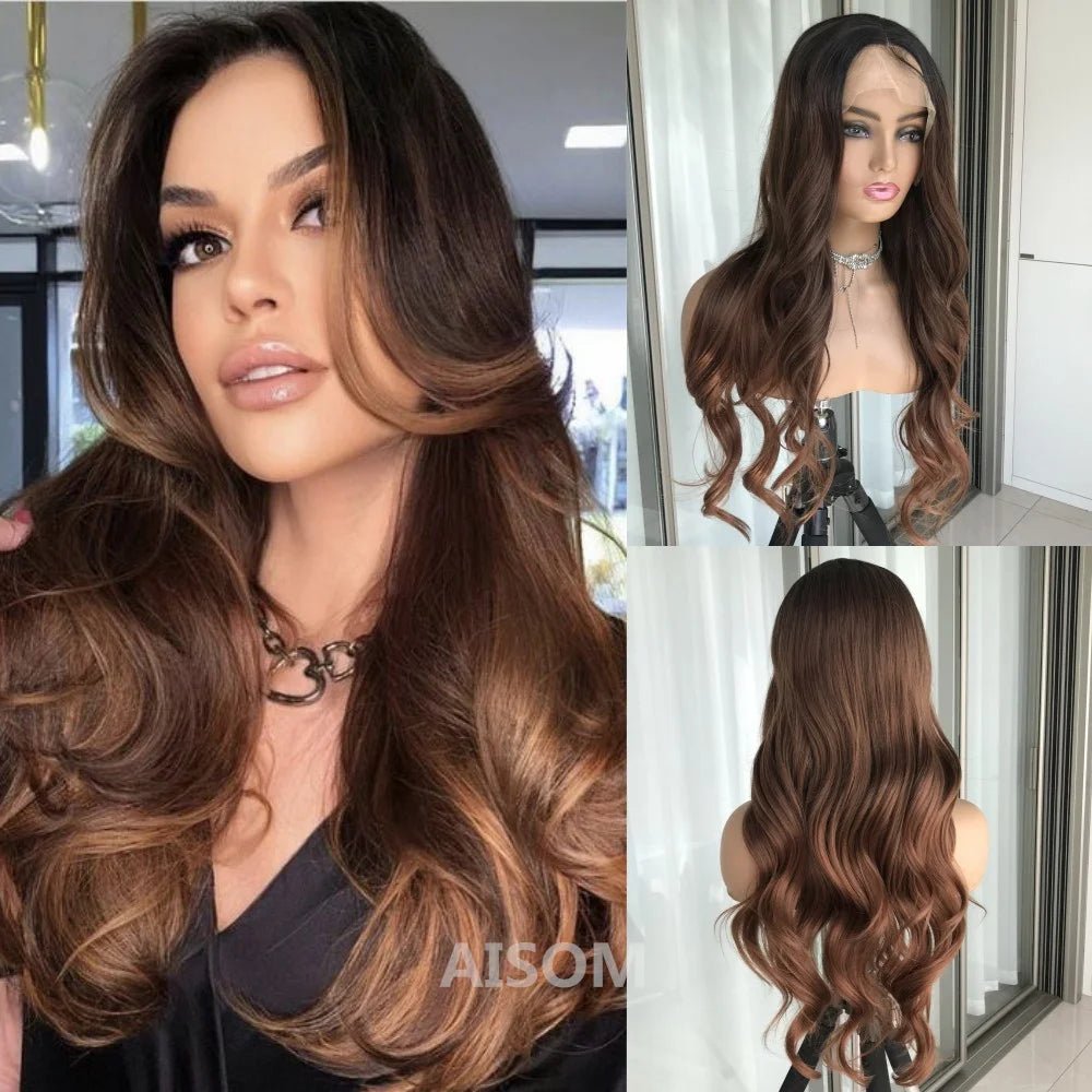 OG Creation Highlight Body Wave Synthetic Wig Long Blonde - OG Creation
