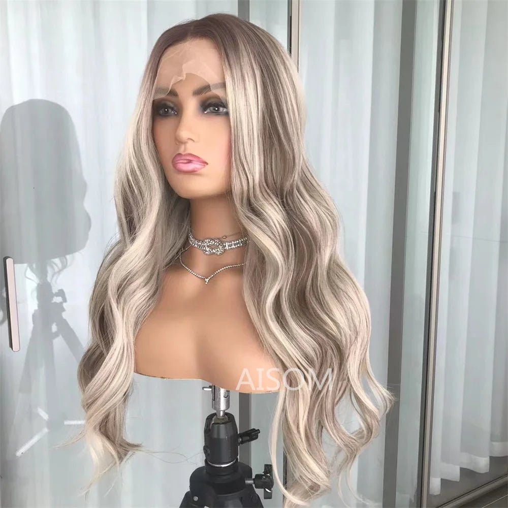 OG Creation Highlight Body Wave Synthetic Wig Long Blonde - OG Creation
