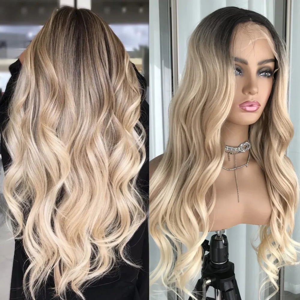 OG Creation Highlight Body Wave Synthetic Wig Long Blonde - OG Creation