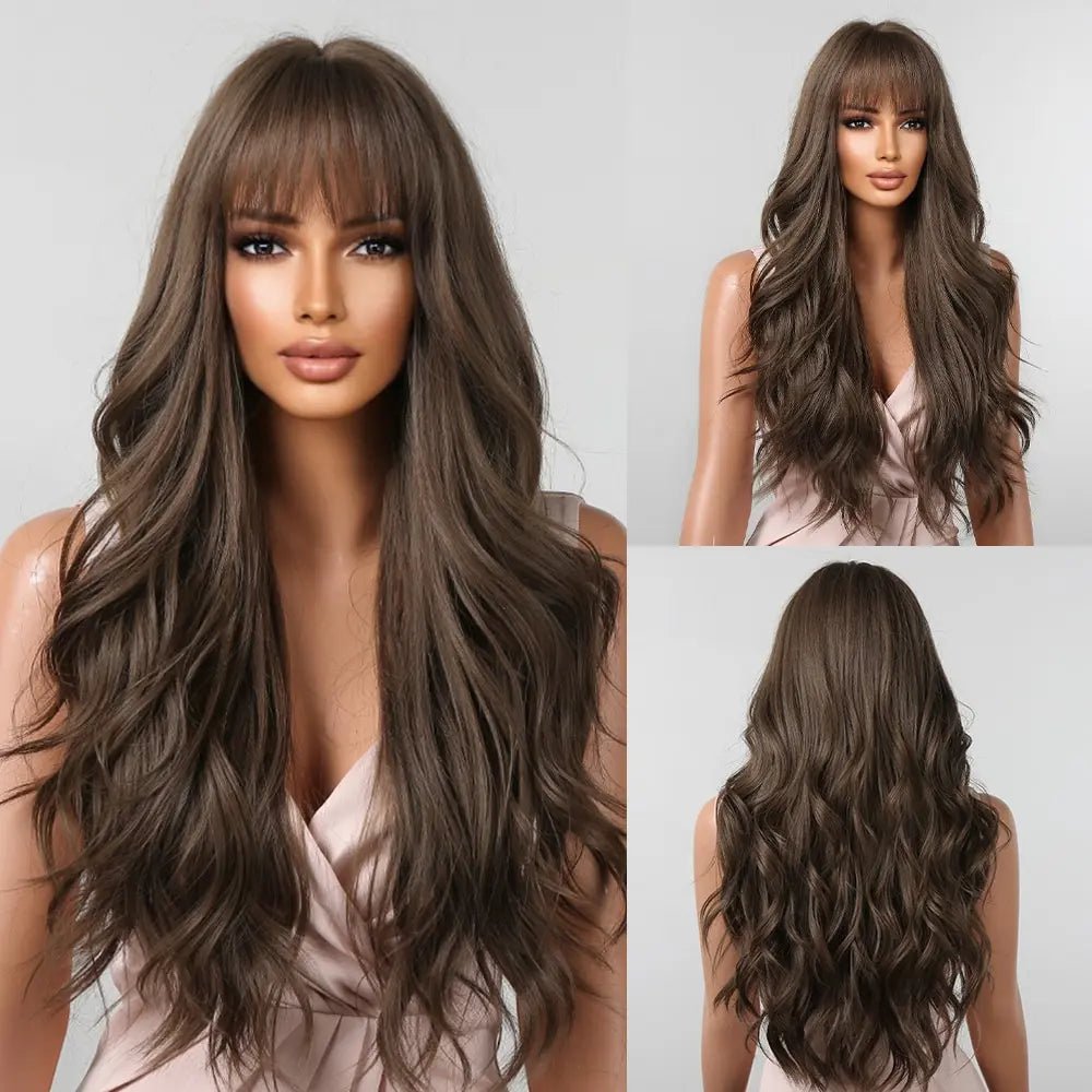 OG Creation Long Synthetic Wig for Daily Wear - Natural Brown - OG Creation