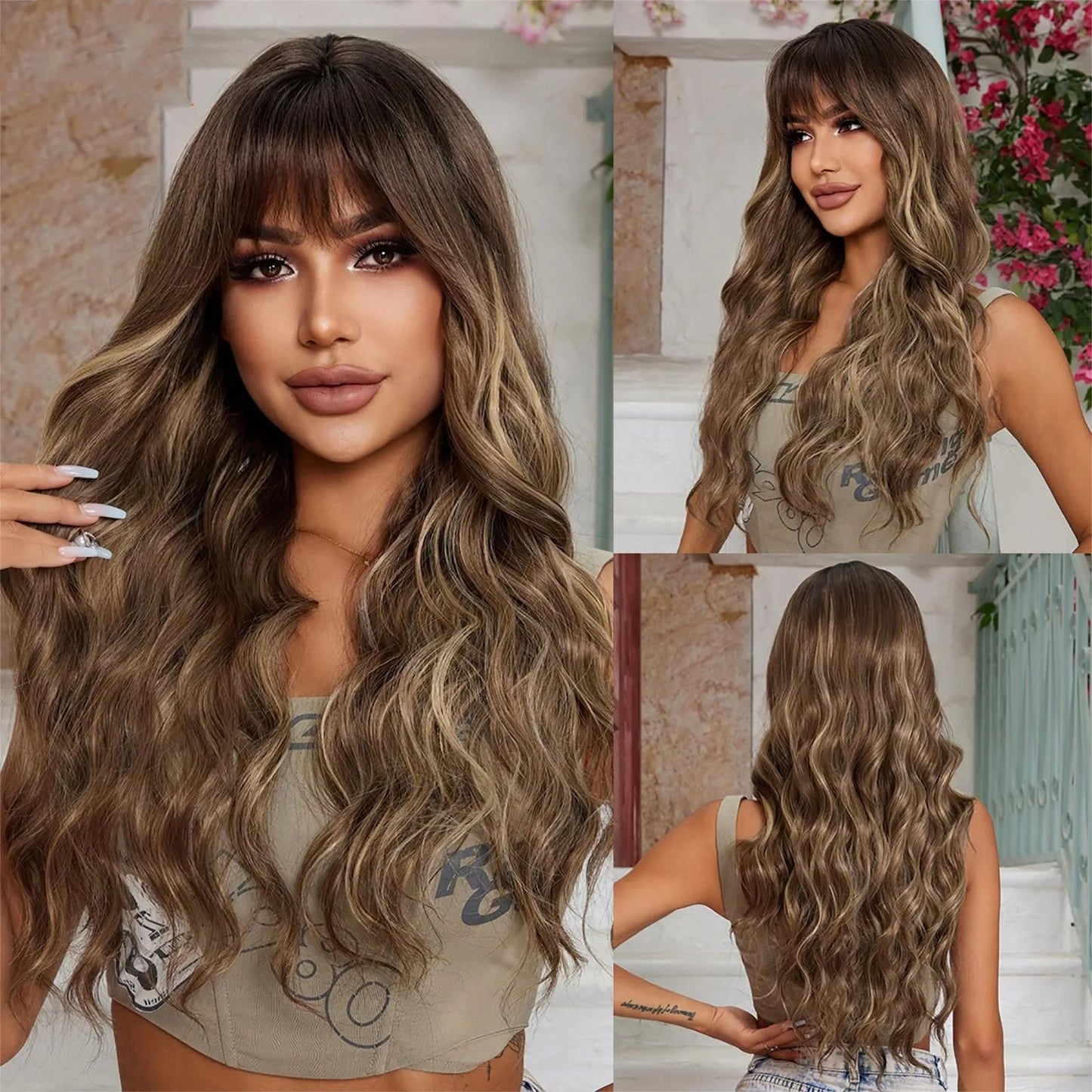 OG Creation Long Synthetic Wig for Daily Wear - Natural Brown - OG Creation