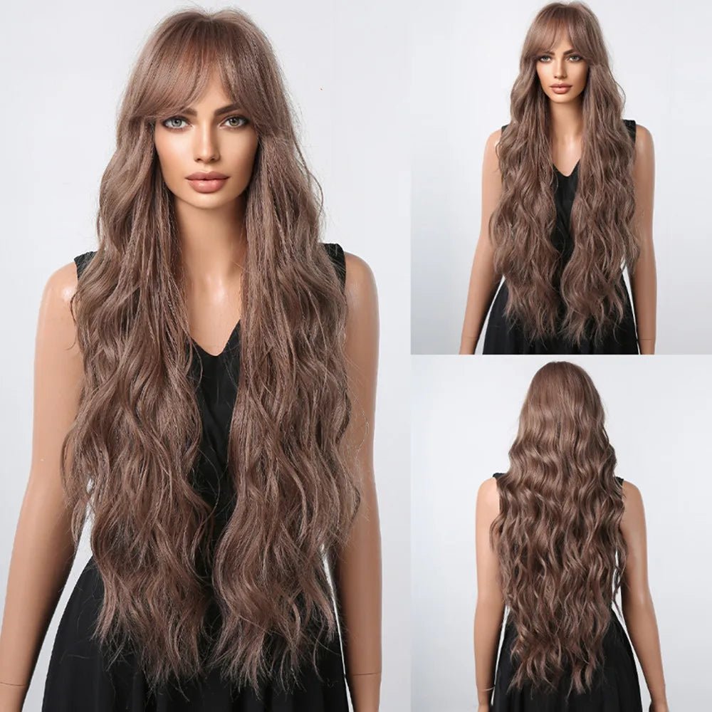 OG Creation Long Synthetic Wig for Daily Wear - Natural Brown - OG Creation