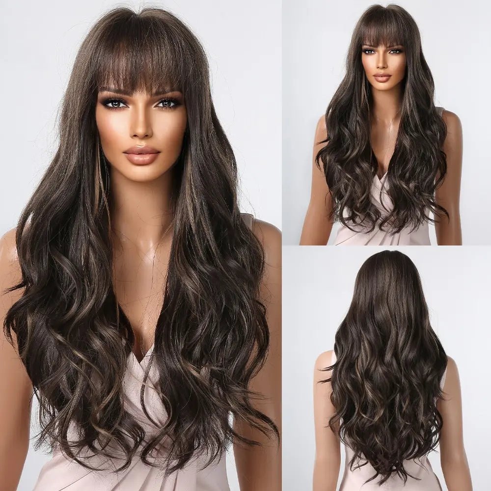 OG Creation Long Synthetic Wig for Daily Wear - Natural Brown - OG Creation