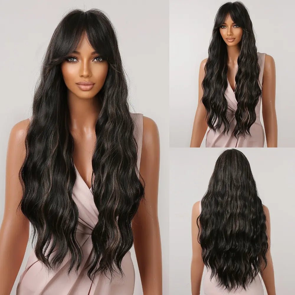 OG Creation Long Synthetic Wig for Daily Wear - Natural Brown - OG Creation