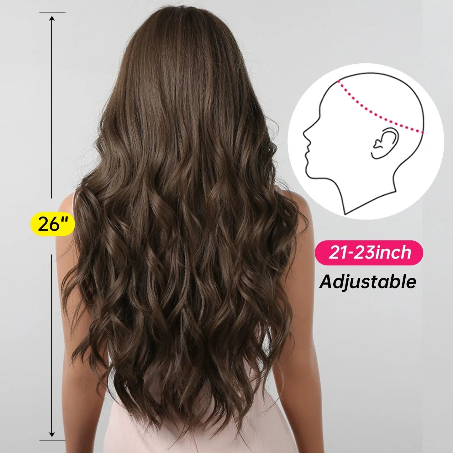 OG Creation Long Synthetic Wig for Daily Wear - Natural Brown - OG Creation