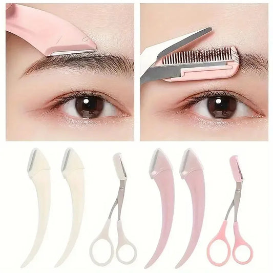 OG Creation eyebrow trimmer set for women with precision scissors and eyebrow comb for grooming