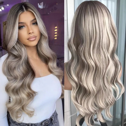 OG Creation Highlight Body Wave Synthetic Wig Long Blonde - OG Creation