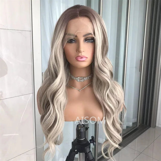 OG Creation Highlight Body Wave Synthetic Wig Long Blonde - OG Creation
