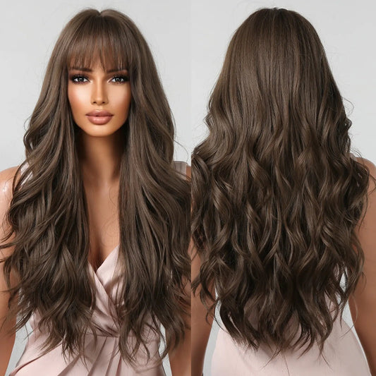 OG Creation Long Synthetic Wig for Daily Wear - Natural Brown - OG Creation